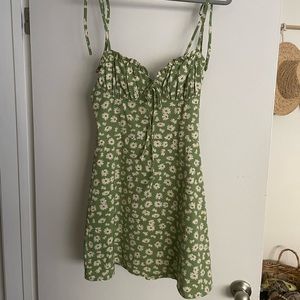 Daisy print babydoll dress